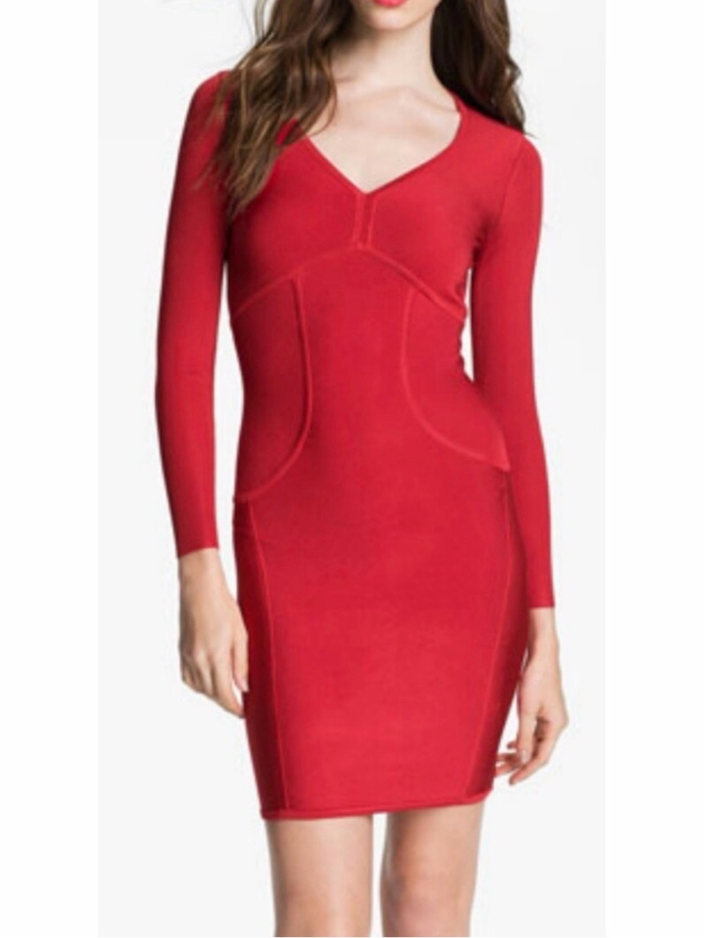 Ted Baker Aspin Knit Long Sleeve Dress Red